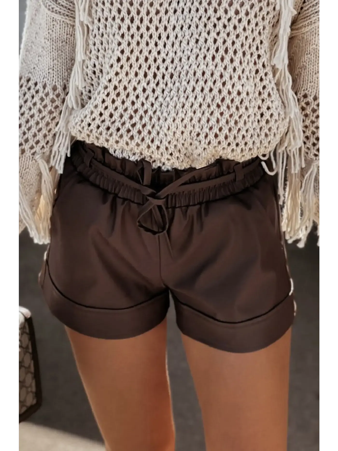 Stylish brown Casual Shorts for women, perfect for summer days and casual outings