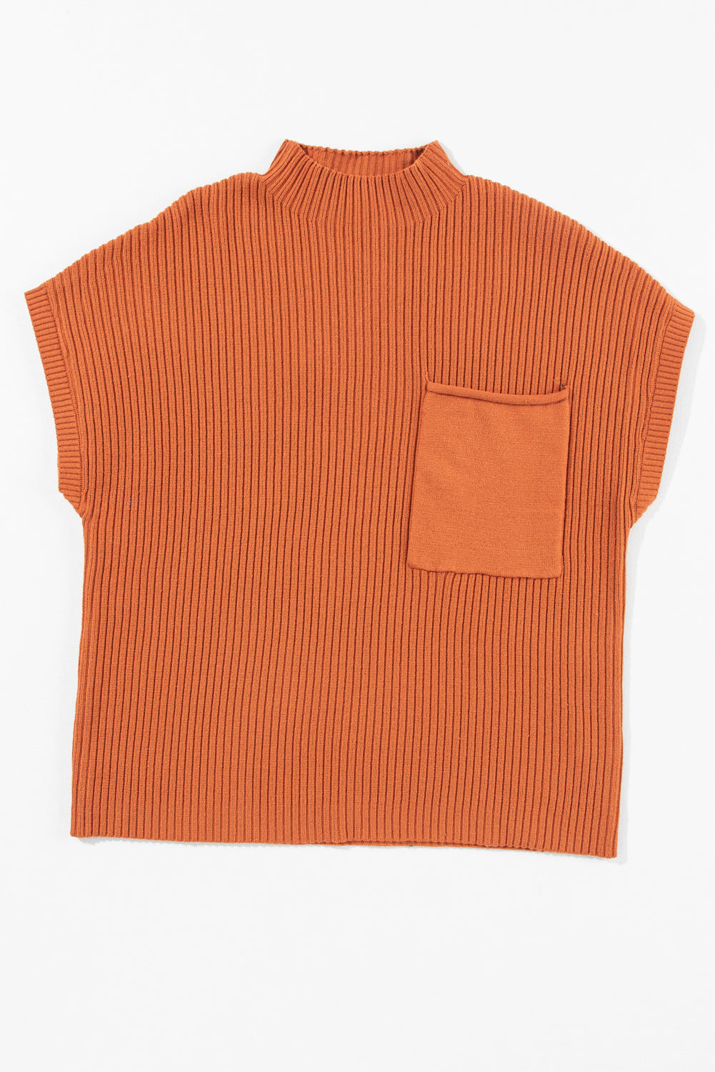 Cozy Oatmeal Sweater Dress – Soft Ribbed Knit with Pockets & Short Sleeves