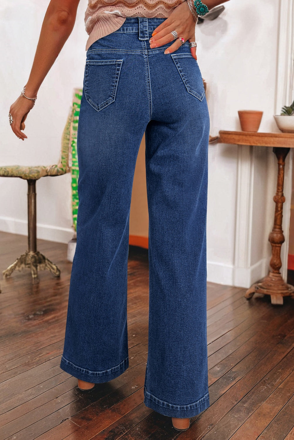 Nautical Breeze Wide-Cut Jeans