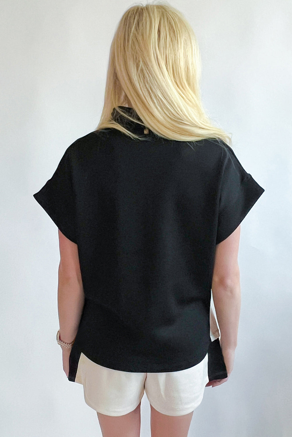 Contrast Zipped T-Shirt and Short Set