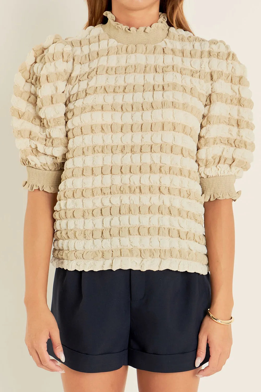 Mock Neck Elegance Blouse - Fashionfitz