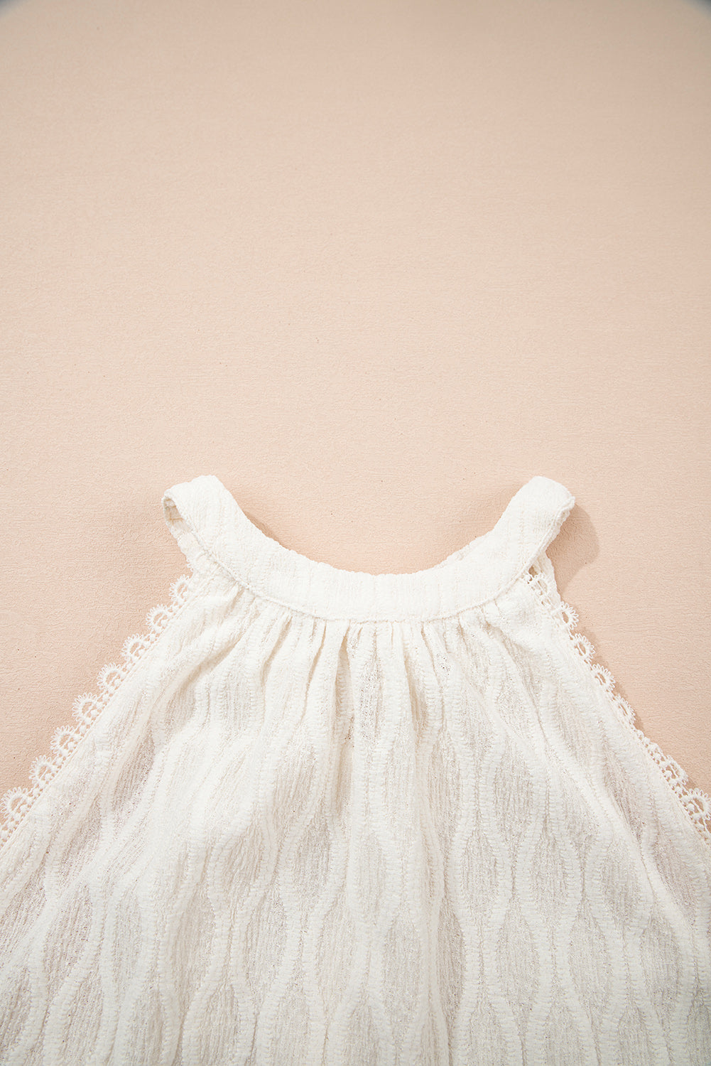 Frenchy Lace Halter Tank Top