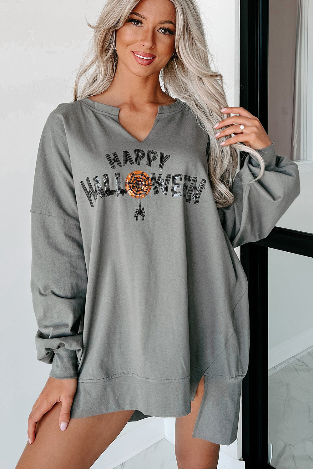 Sequin Halloween Graphic Top