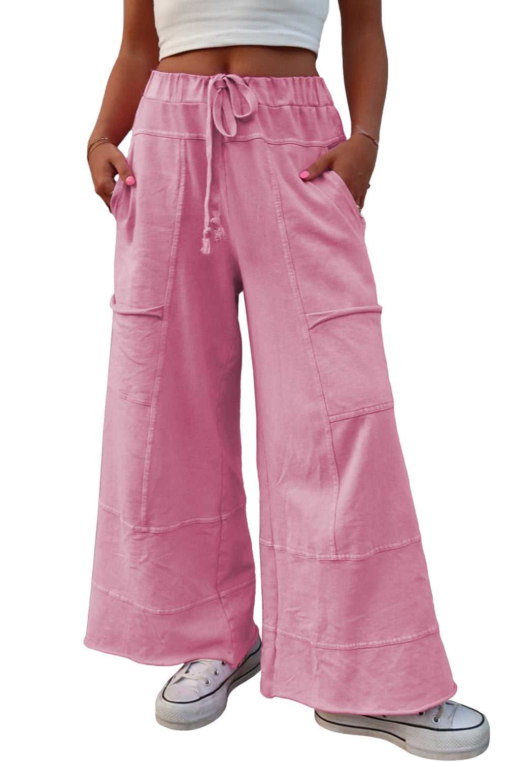 Fashionfitz Women's Wide Leg Cargo Pants - Trendy Style