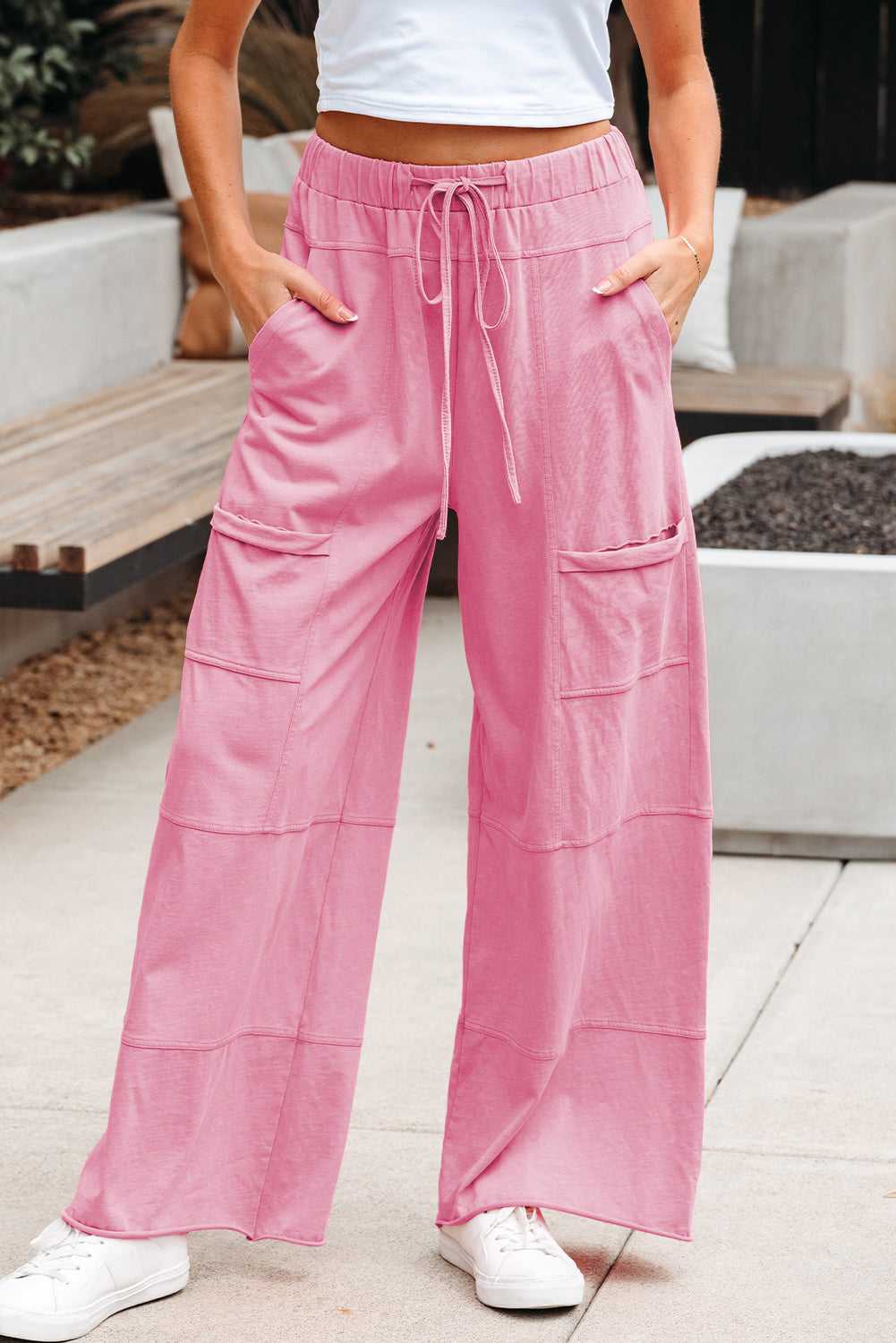 Fashionfitz Women's Wide Leg Cargo Pants - Trendy Style