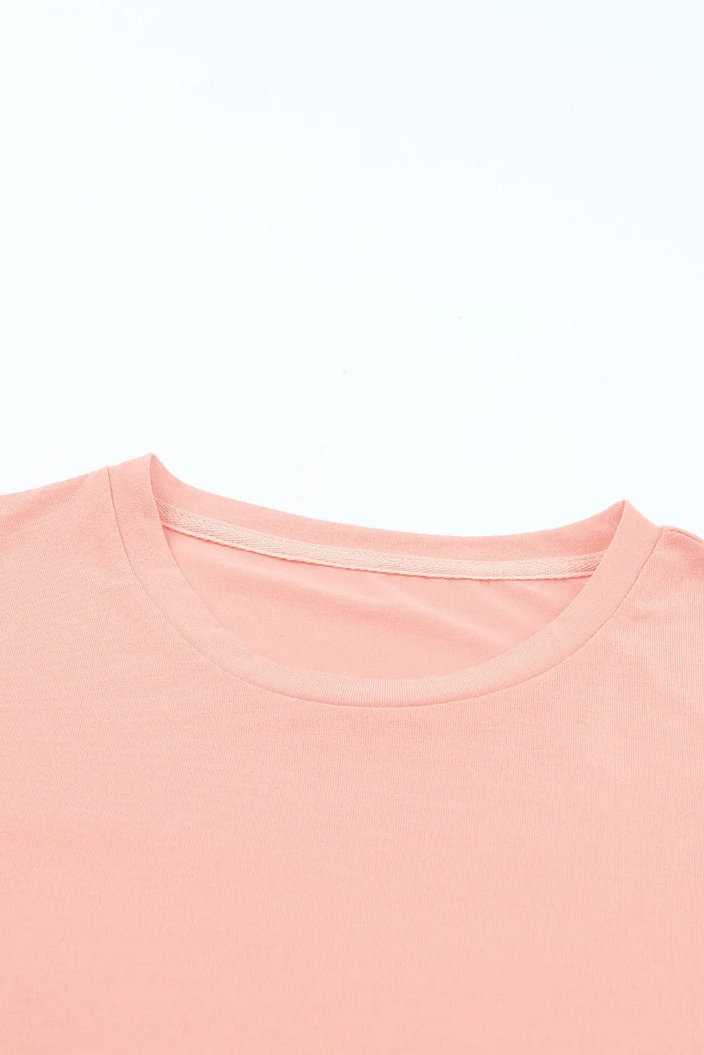 Gray Casual Plain Crew Neck Tee