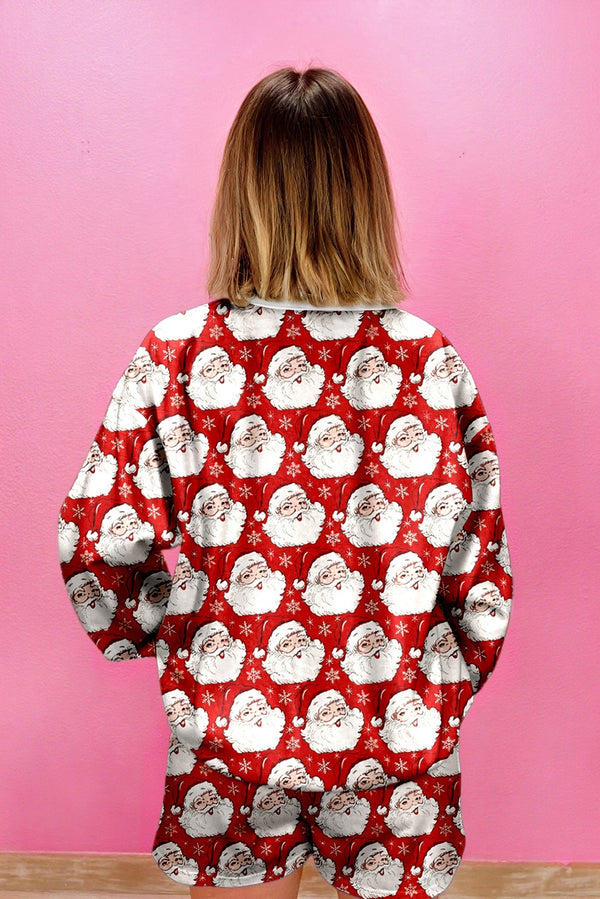 Ho Ho Ho Christmas Print Lounge Short Set Women UK