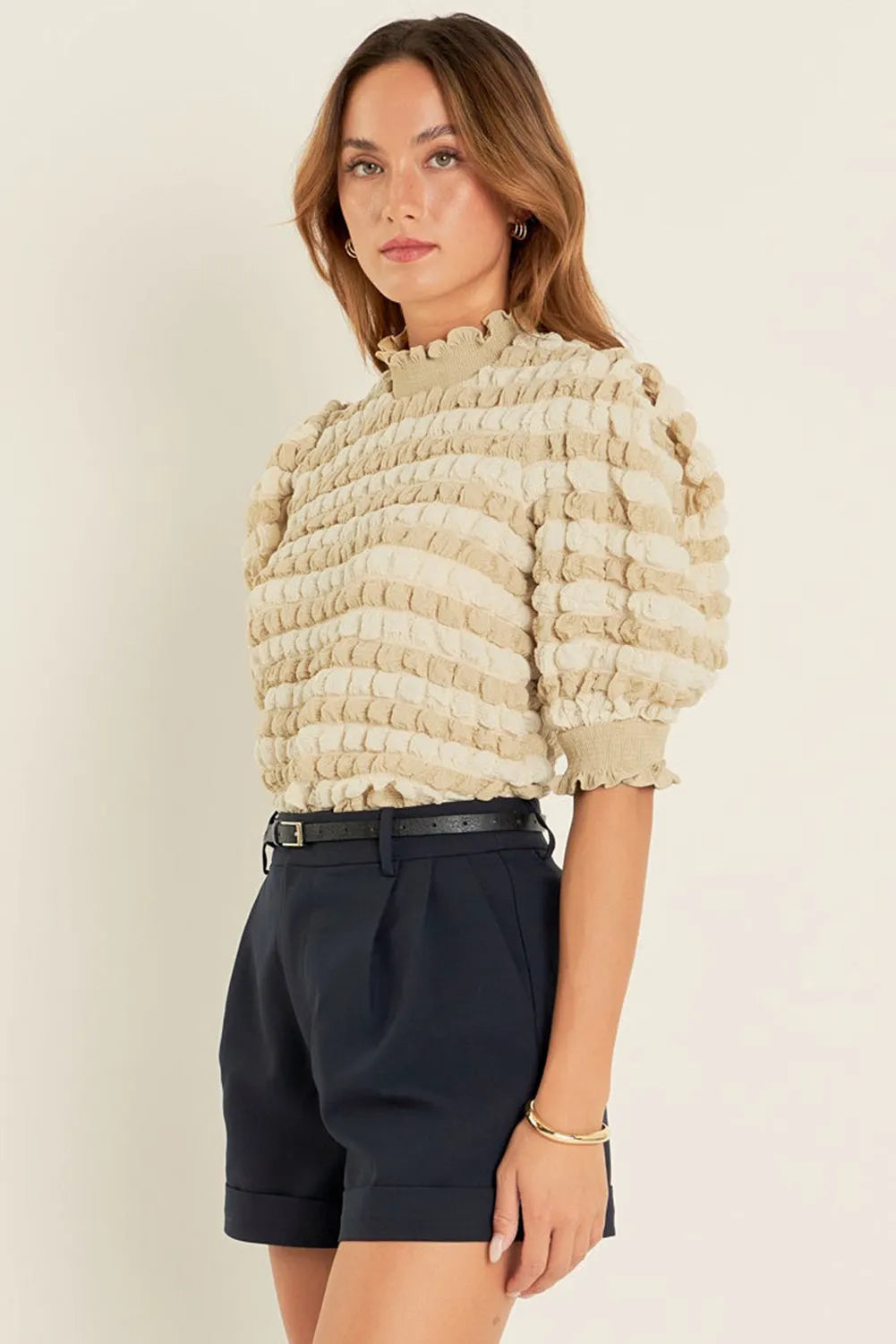 Mock Neck Elegance Blouse - Fashionfitz