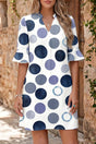 Polka Dot Flounced Half Sleeve Mini Dress Women UK — front view | Fashionfitz UK