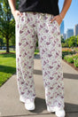 Camo Print Drawstring Waist Loose Fit Trousers