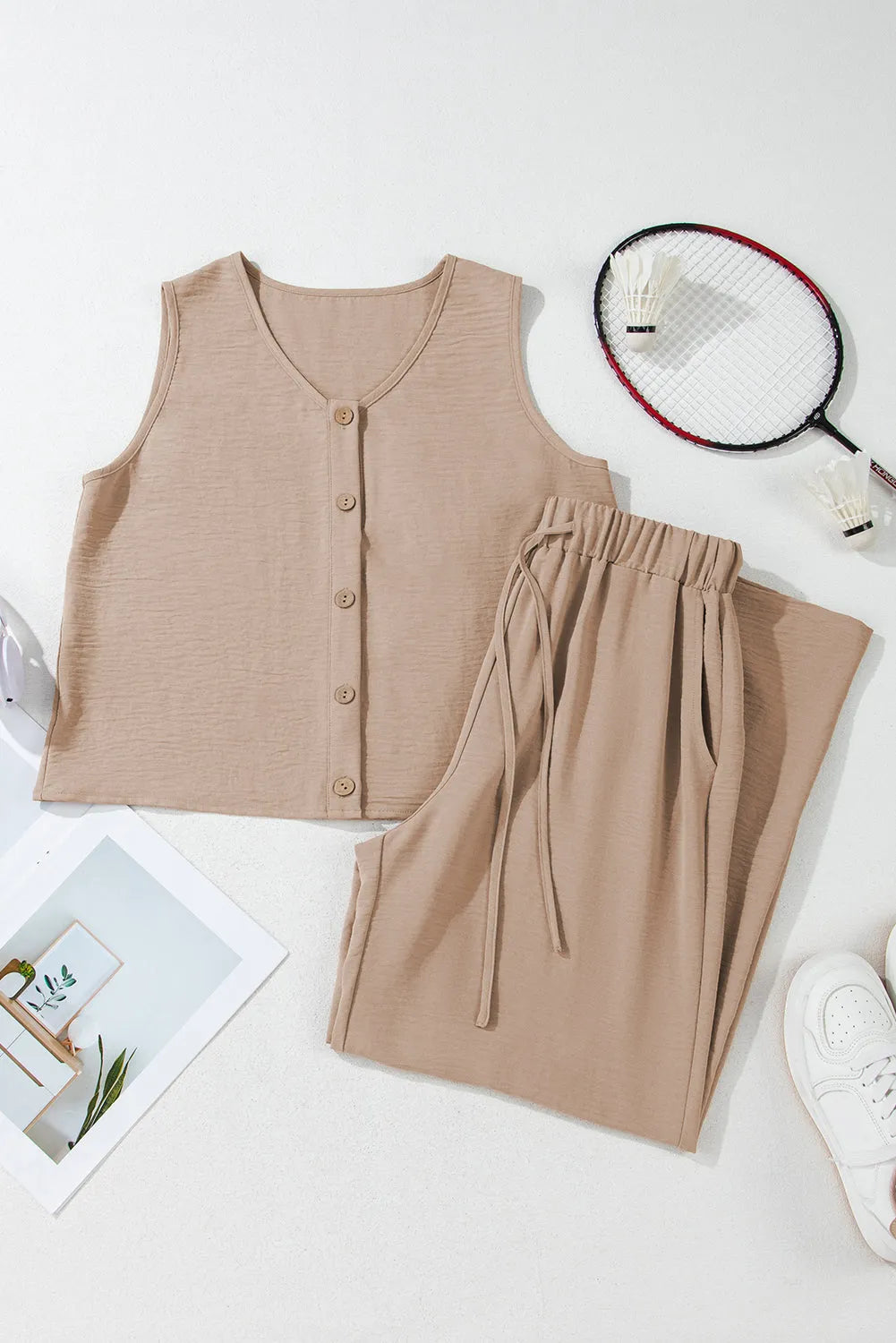 Wide-Leg Luxe Co-ord - Fashionfitz