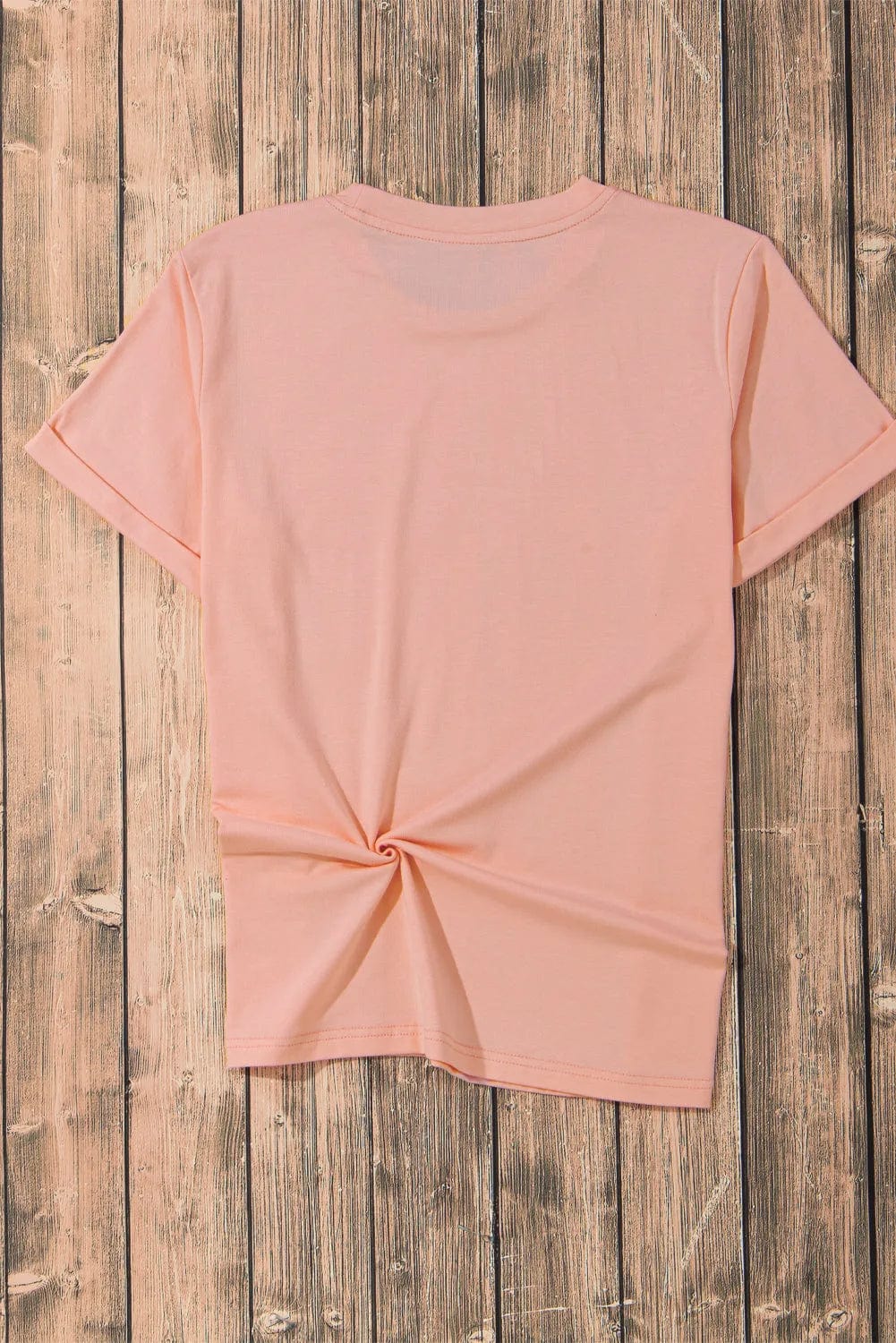 Gray Casual Plain Crew Neck Tee