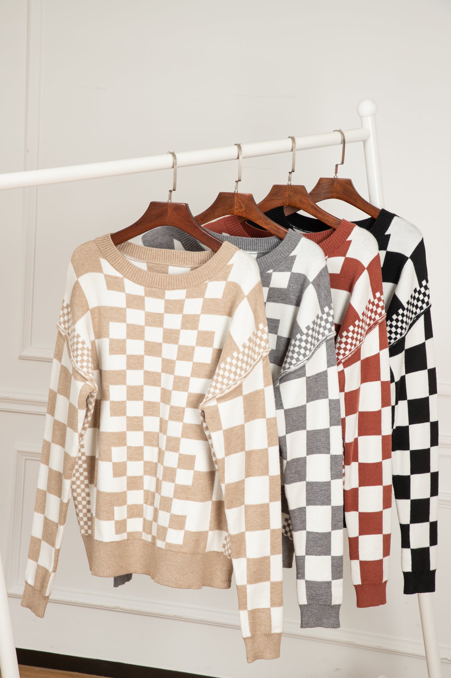 Smoky Plaid Soft Knit Jumper