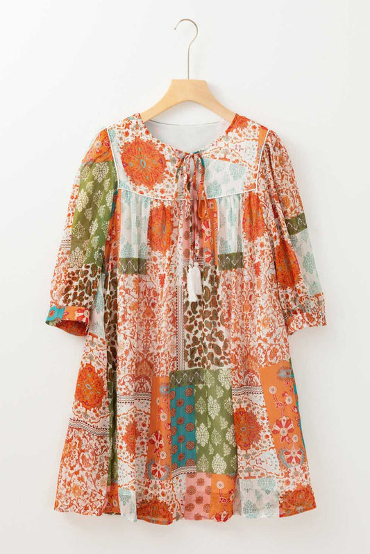 Paisley Breeze Chiffon Dress