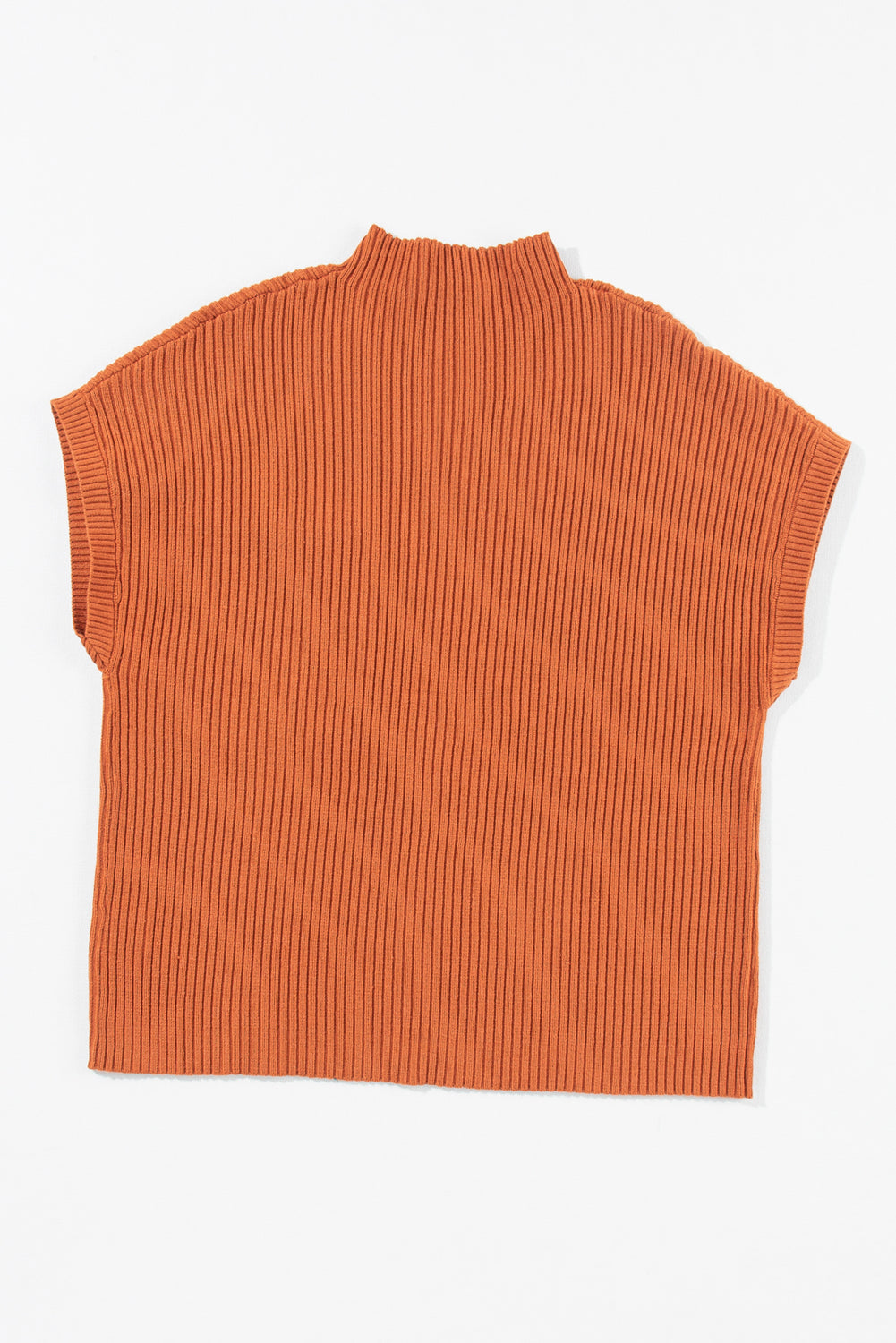 Cozy Oatmeal Sweater Dress – Soft Ribbed Knit with Pockets & Short Sleeves
