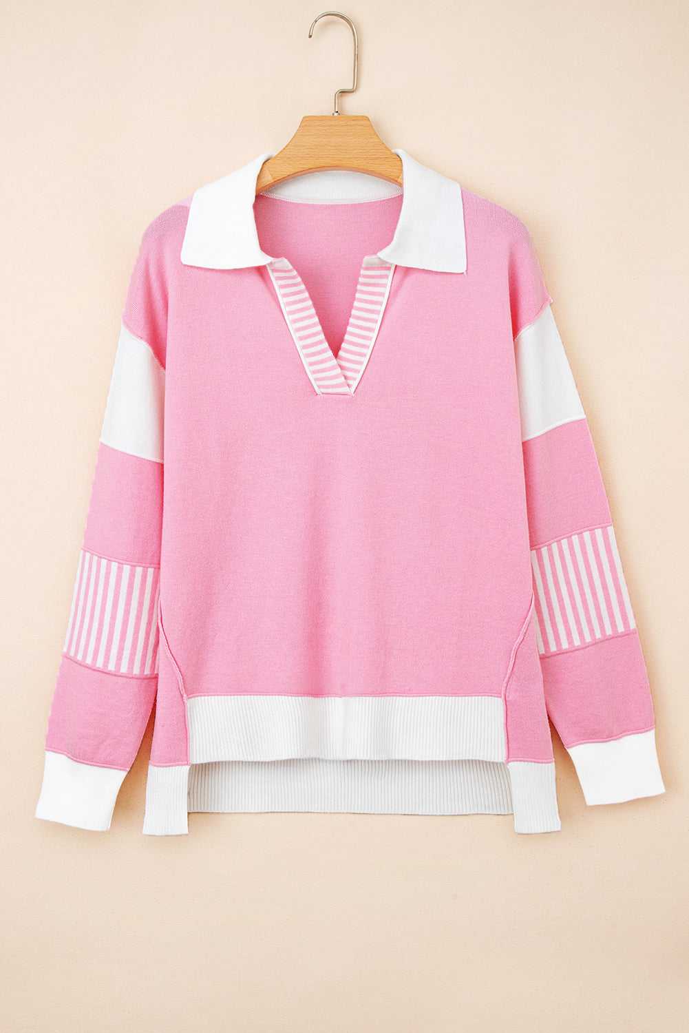Pink Polo Knit Jumper