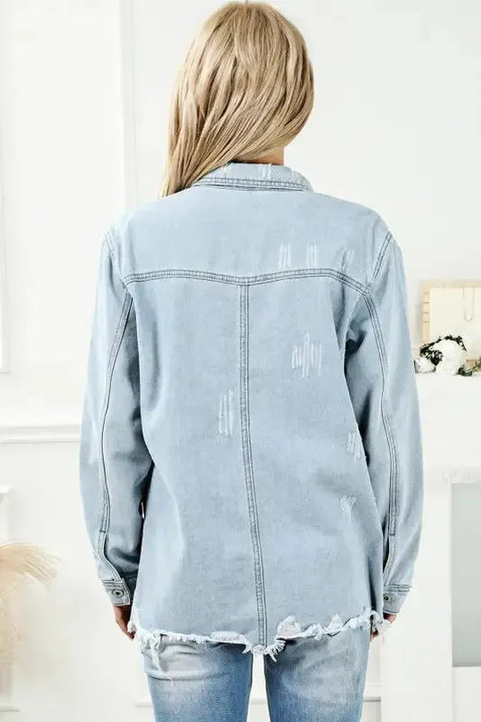 Azure Breeze Denim Jacket - Fashionfitz