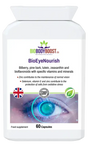 BioEyeNourish Vision Support Supplement — bilberry, lutein and zeaxanthin complex, 90 vegan capsules for daily eye health, BioBodyBoost UK