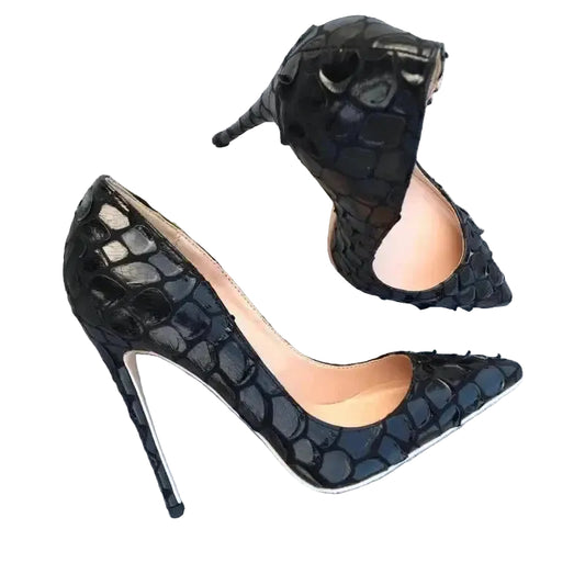 Black Classic High Heel Stiletto Shoes - Fashionfitz
