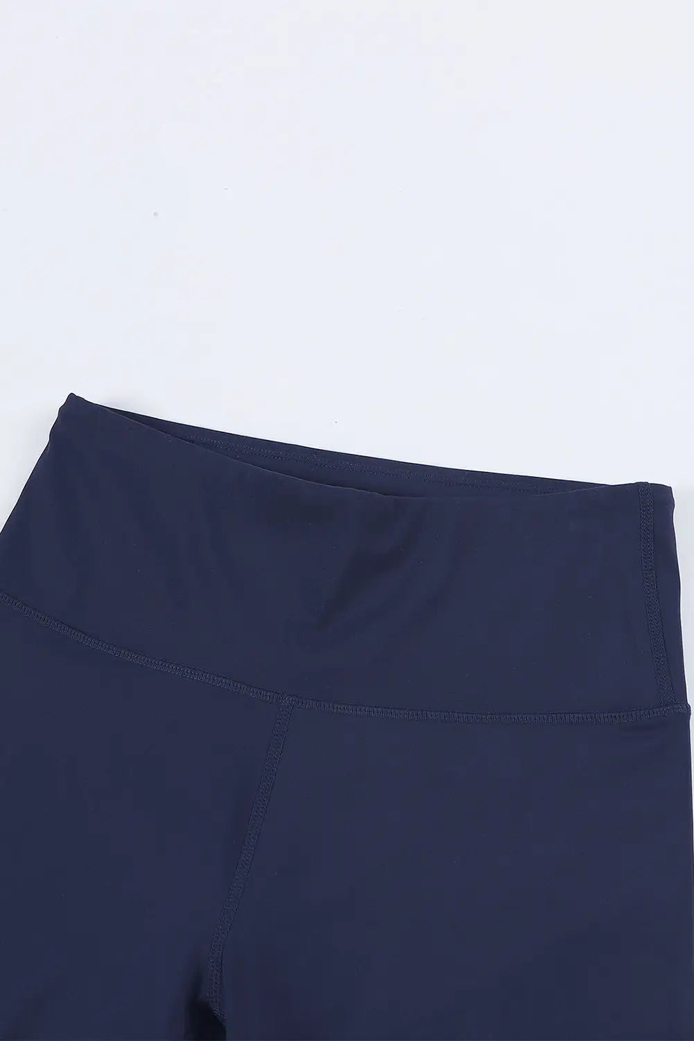 Blue mesh splicing crop top high waist sports set -