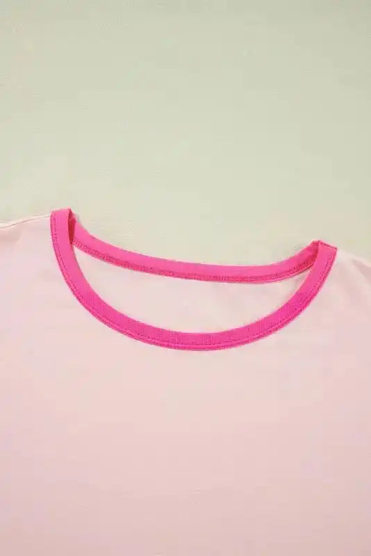 Blush Harmony Oversize Tee - Fashionfitz