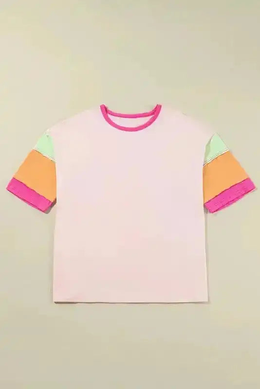 Blush Harmony Oversize Tee - Fashionfitz