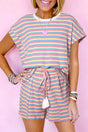 Candy Stripe Lounge Set - Fashionfitz