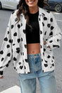 White heart print windbreaker jacket windbreakers