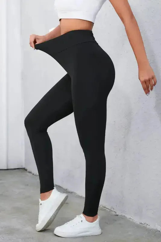 Criss Cross Tummy Control Leggings - Fashionfitz