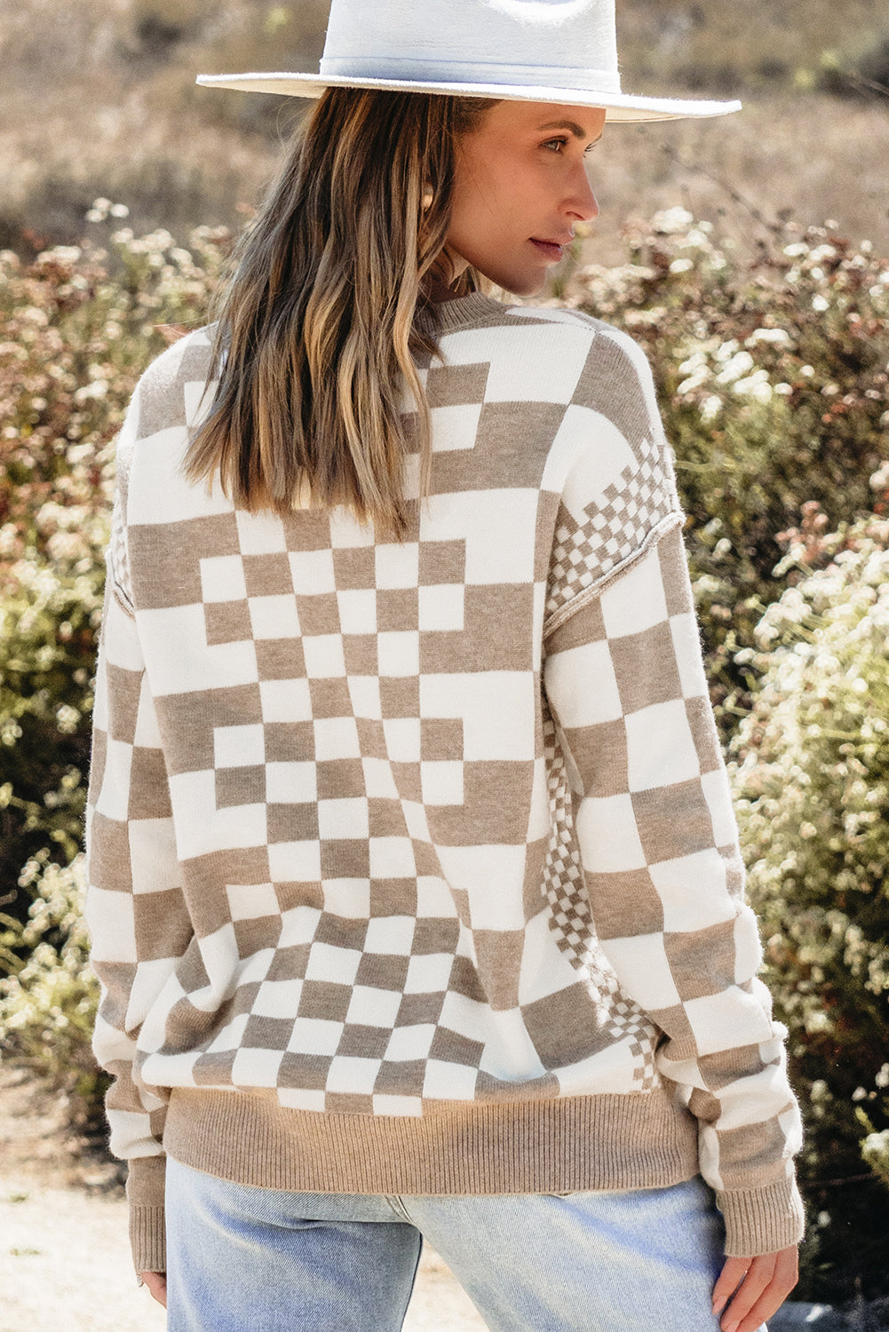 Smoky Plaid Soft Knit Jumper