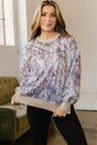 Khaki abstract camo colorblock side split tunic sweatshirt women UK | Fashionfitz