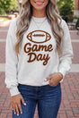 Game Day Rugby Pattern Crewneck Sweatshirt