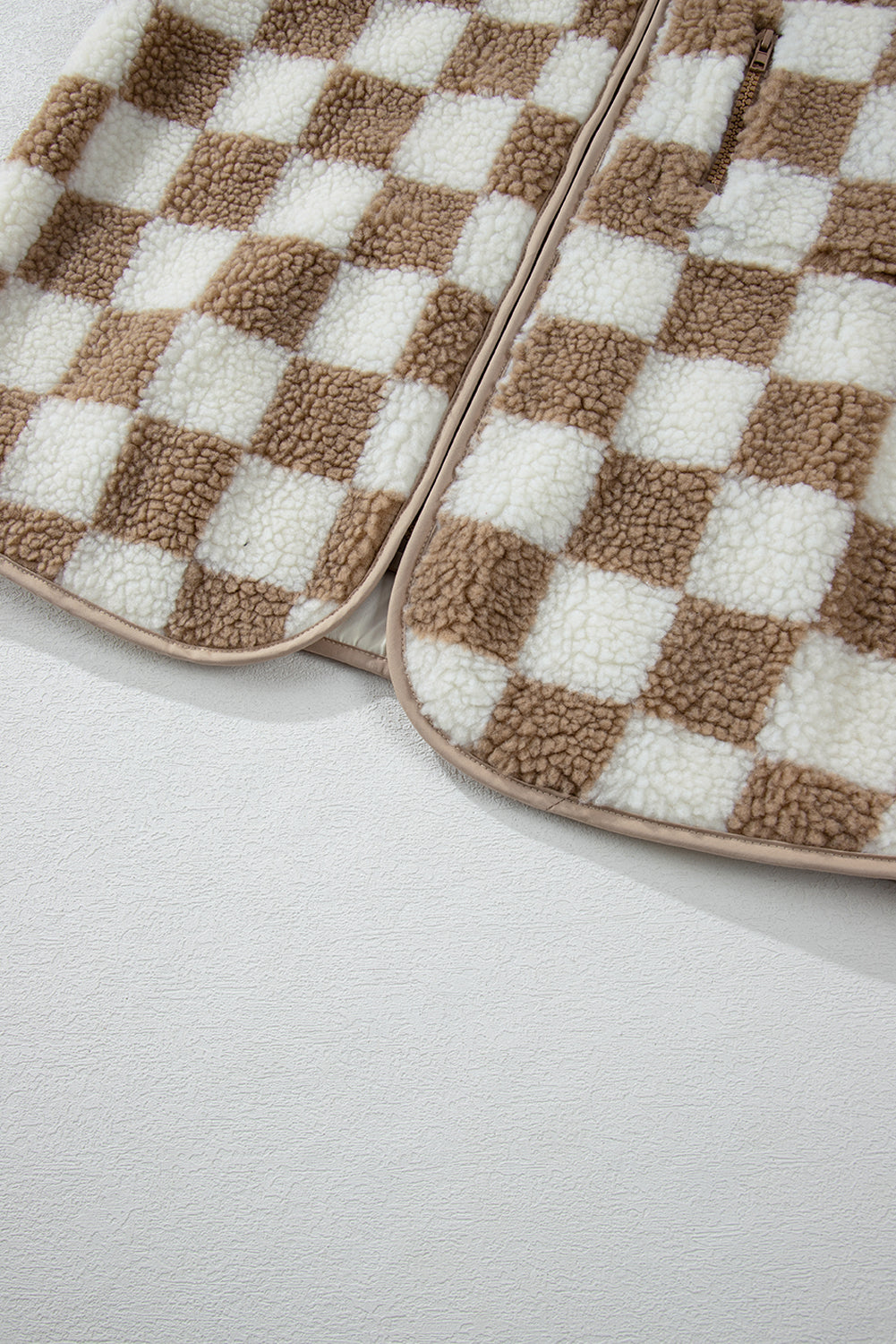Monochrome Mosaic Sherpa Vest