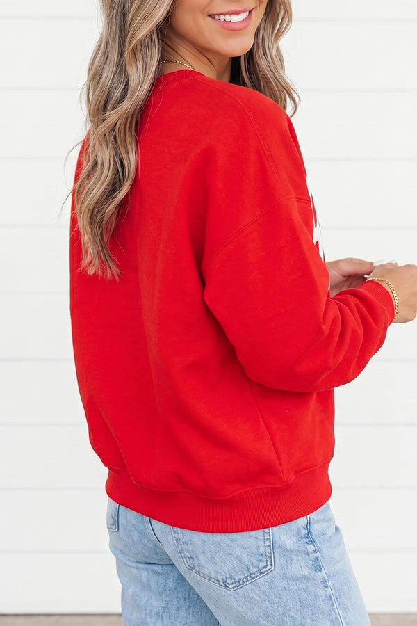 GAMEDAY embroidered patch sweatshirt — back view