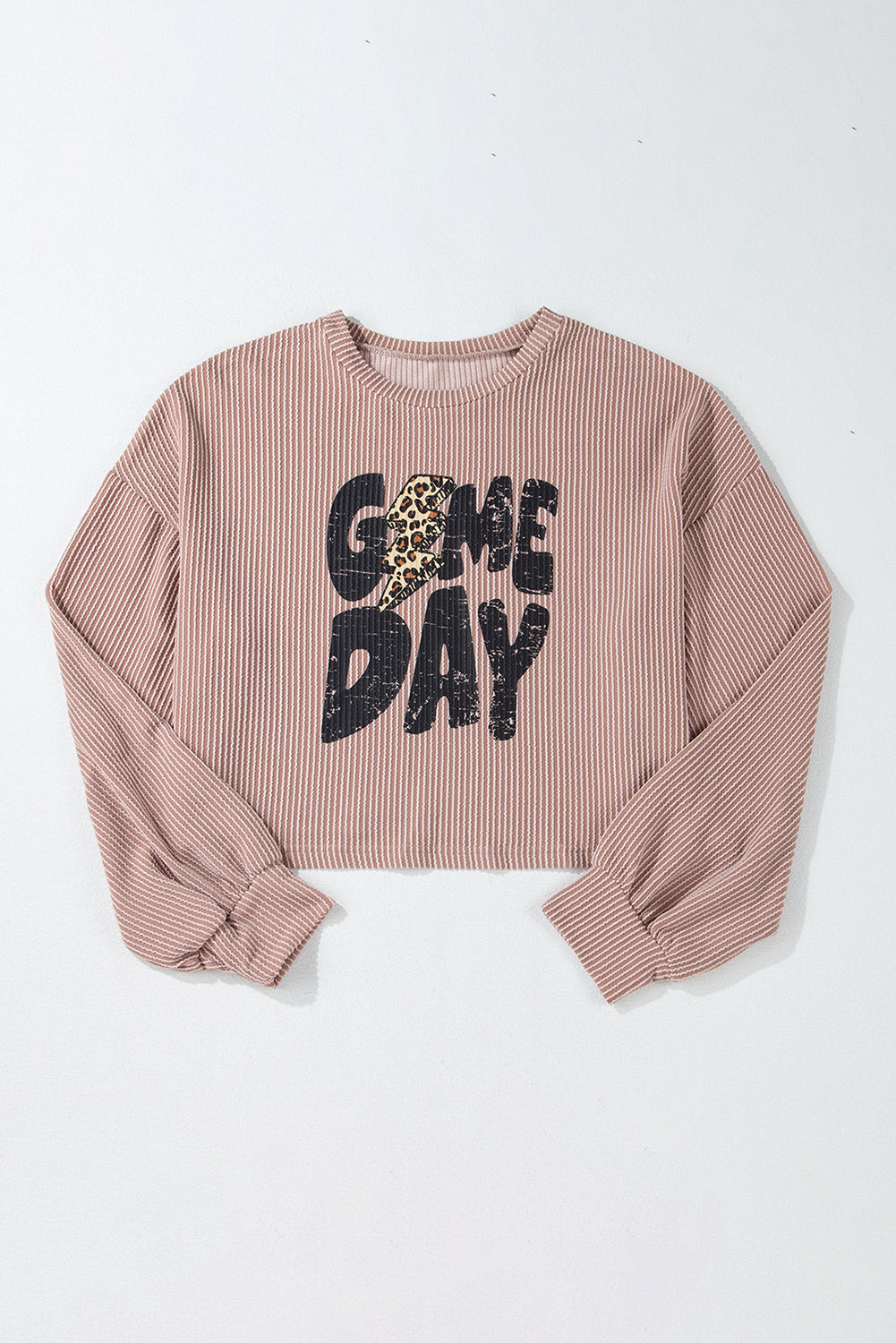 Game Day Graphic Crop Top on a white background