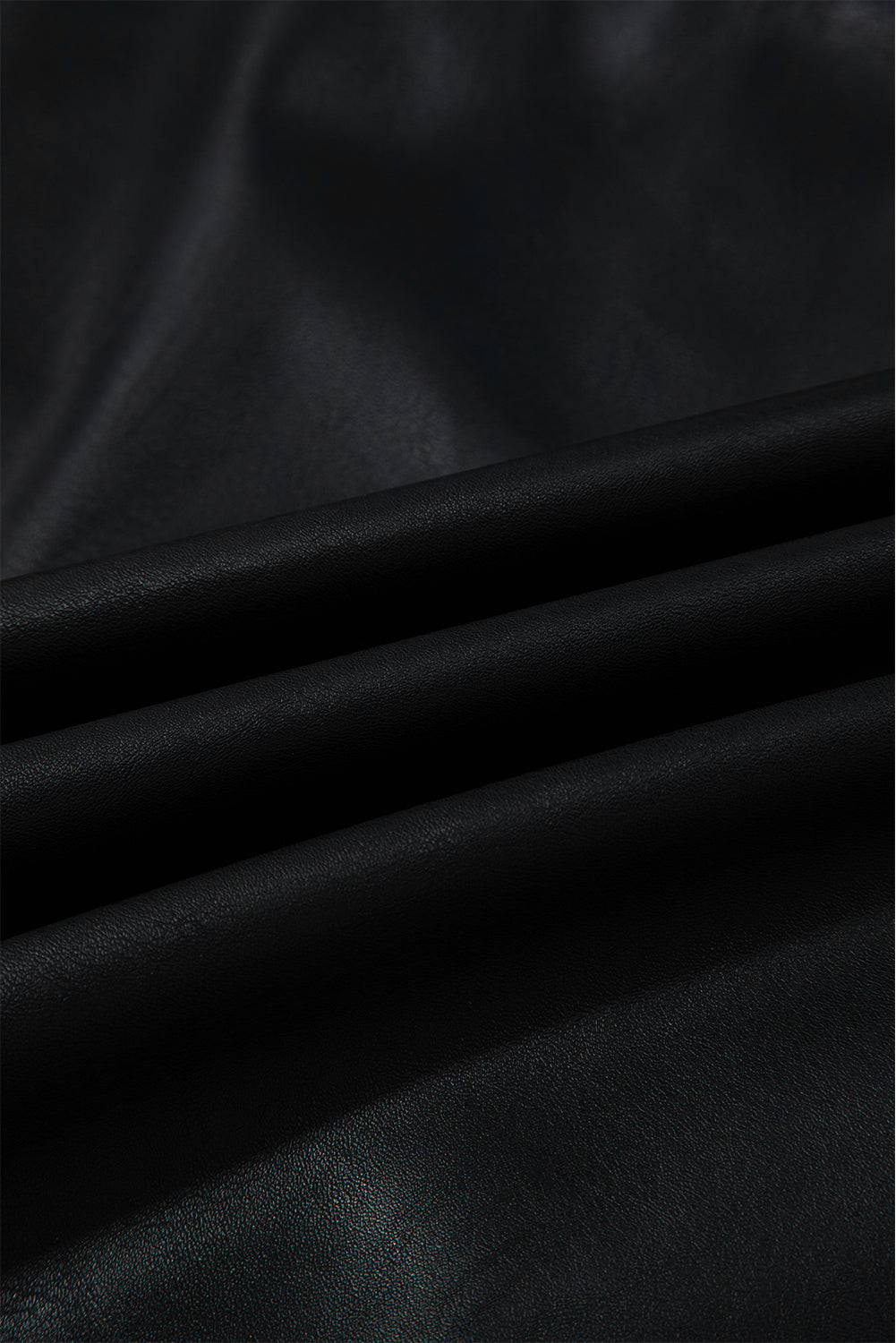 Black Vegan Leather Sleeveless Mini Dress