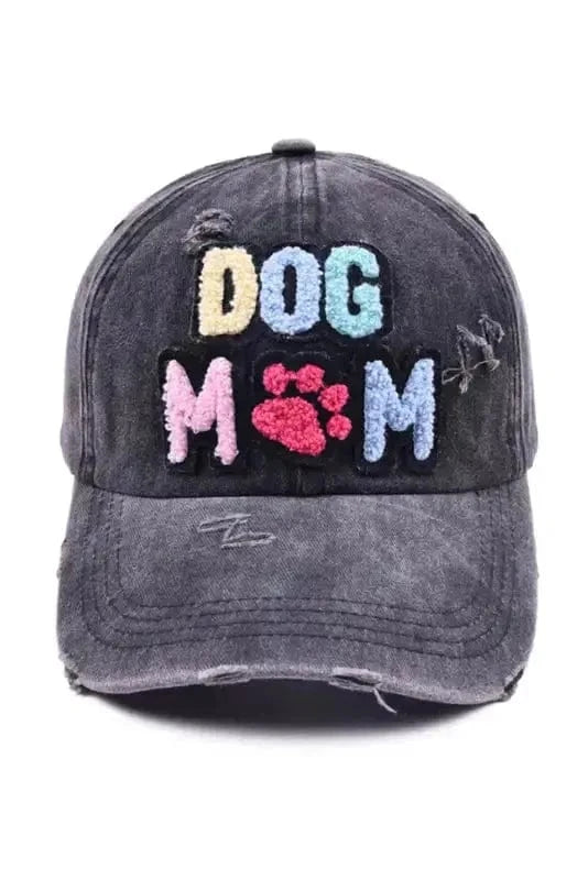 Baseball Caps Black / ONE SIZE / cotton Black DOG MAMA Baseball Cap