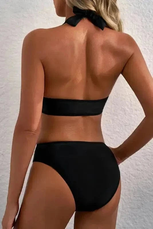 Bikinis Mesh Edged Push-Up Bikini