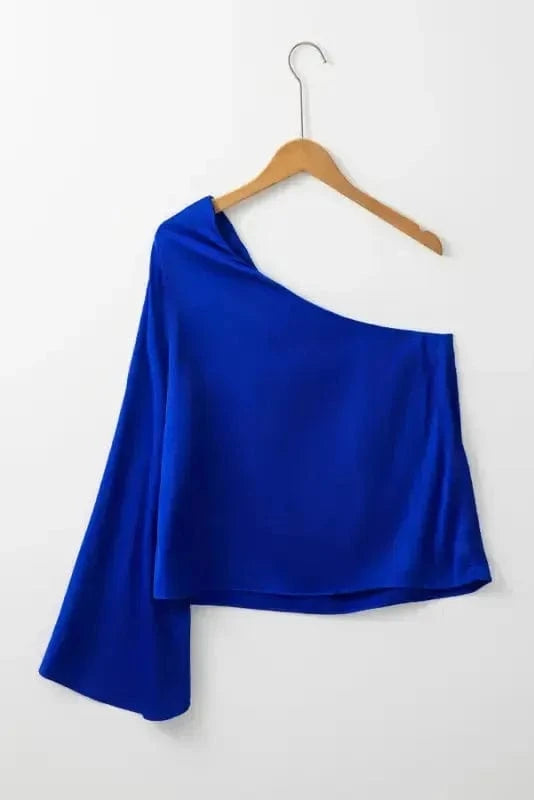 Blouses Asymmetric Satin Blouse