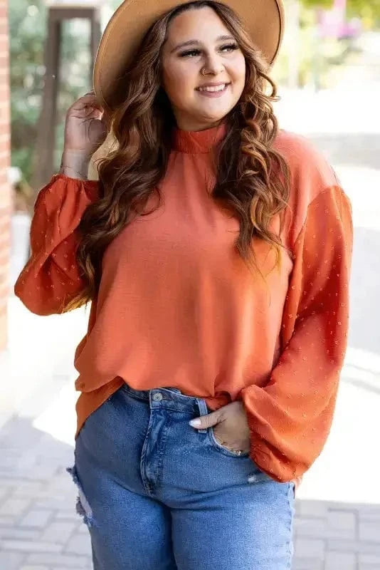 Blouses Cloud Puff Sheer Blouse
