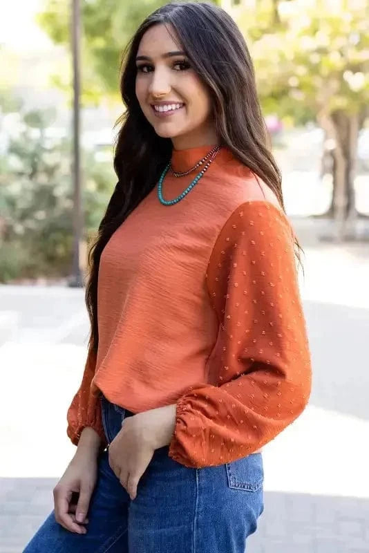Blouses Cloud Puff Sheer Blouse