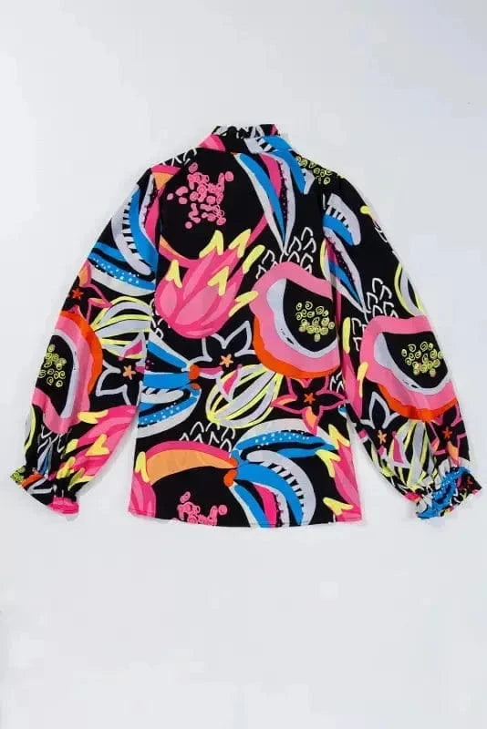 Blouses Ethereal Patterns Ruffled V-Neck Blouse