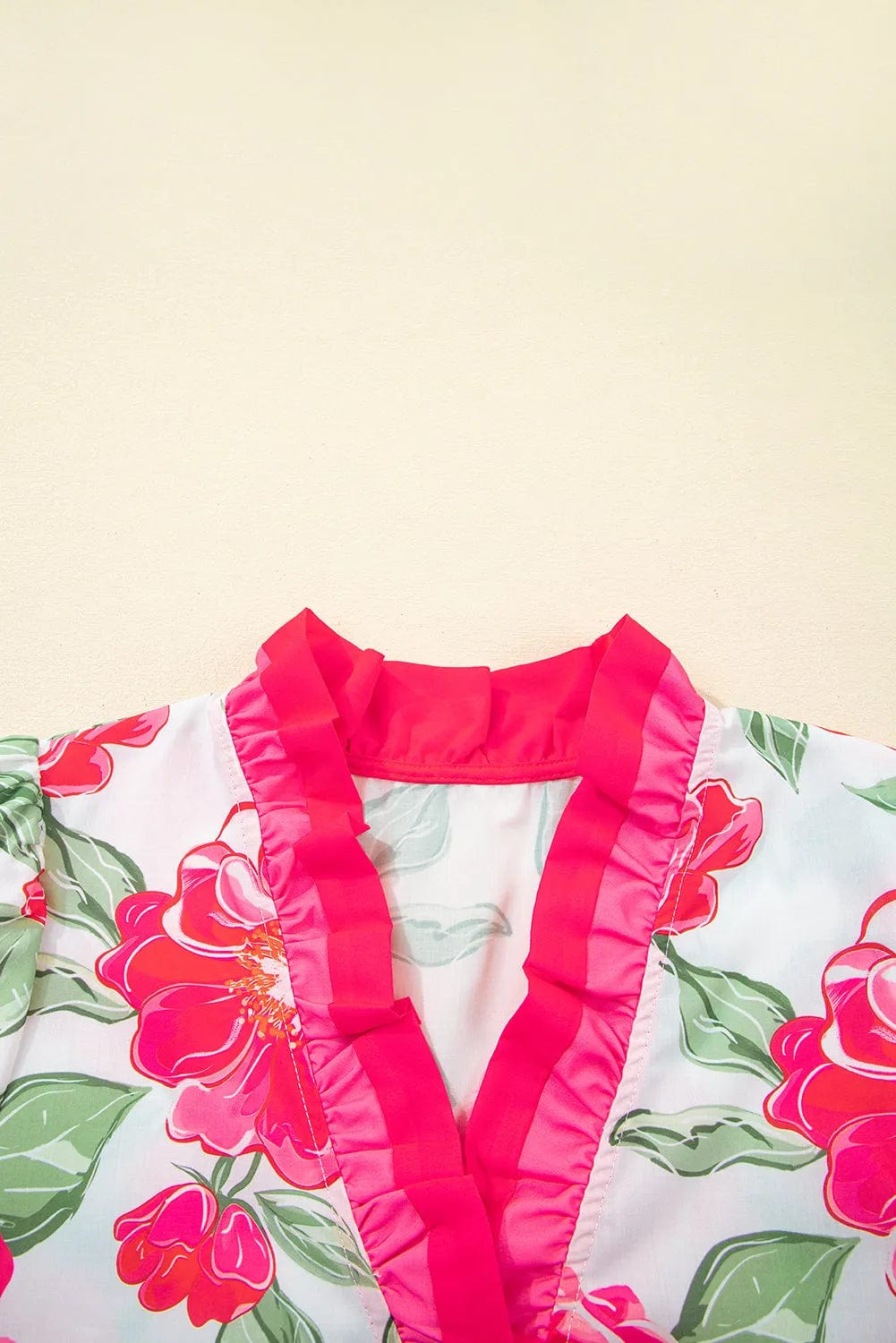 Blouses Fashionfitz Rosy Bloom Frill Blouse for Trendy Looks