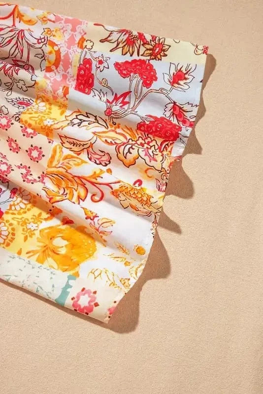 Blouses Floral Fusion Beige Blouse