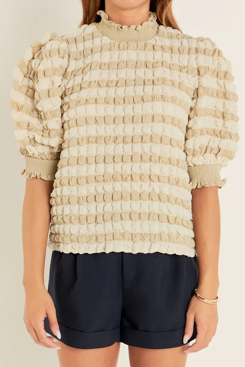 Blouses Mock Neck Elegance Blouse