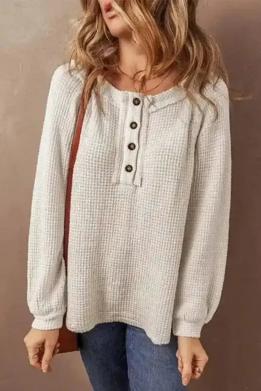 Blouses Oatmeal / S / 70%Polyester+27%Viscose+3%Elastane Weekend Leisure Loose Fit Top