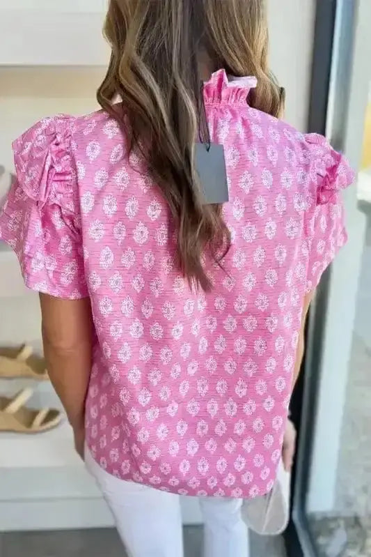 Blouses Pink Vintage Floral Blouse
