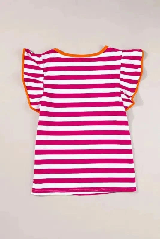 Blouses Rose Red Striped Blouse