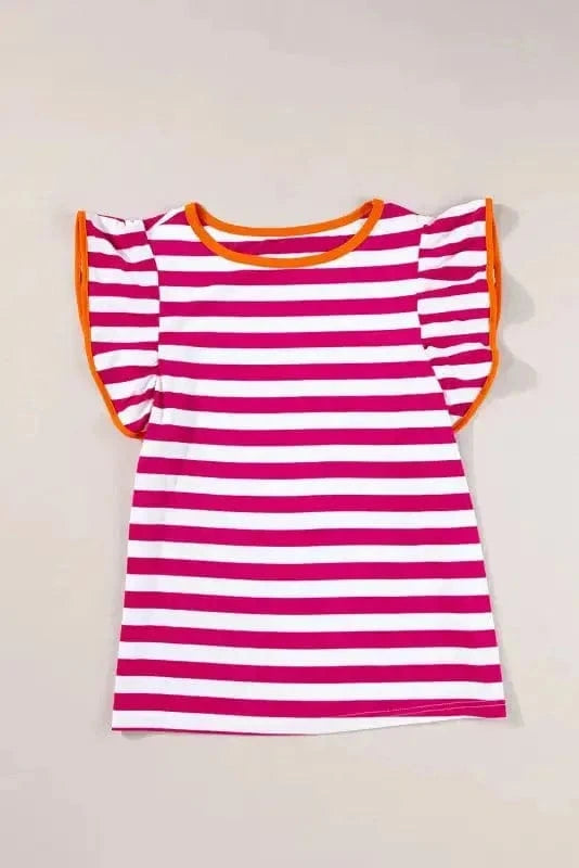 Blouses Rose Red Striped Blouse