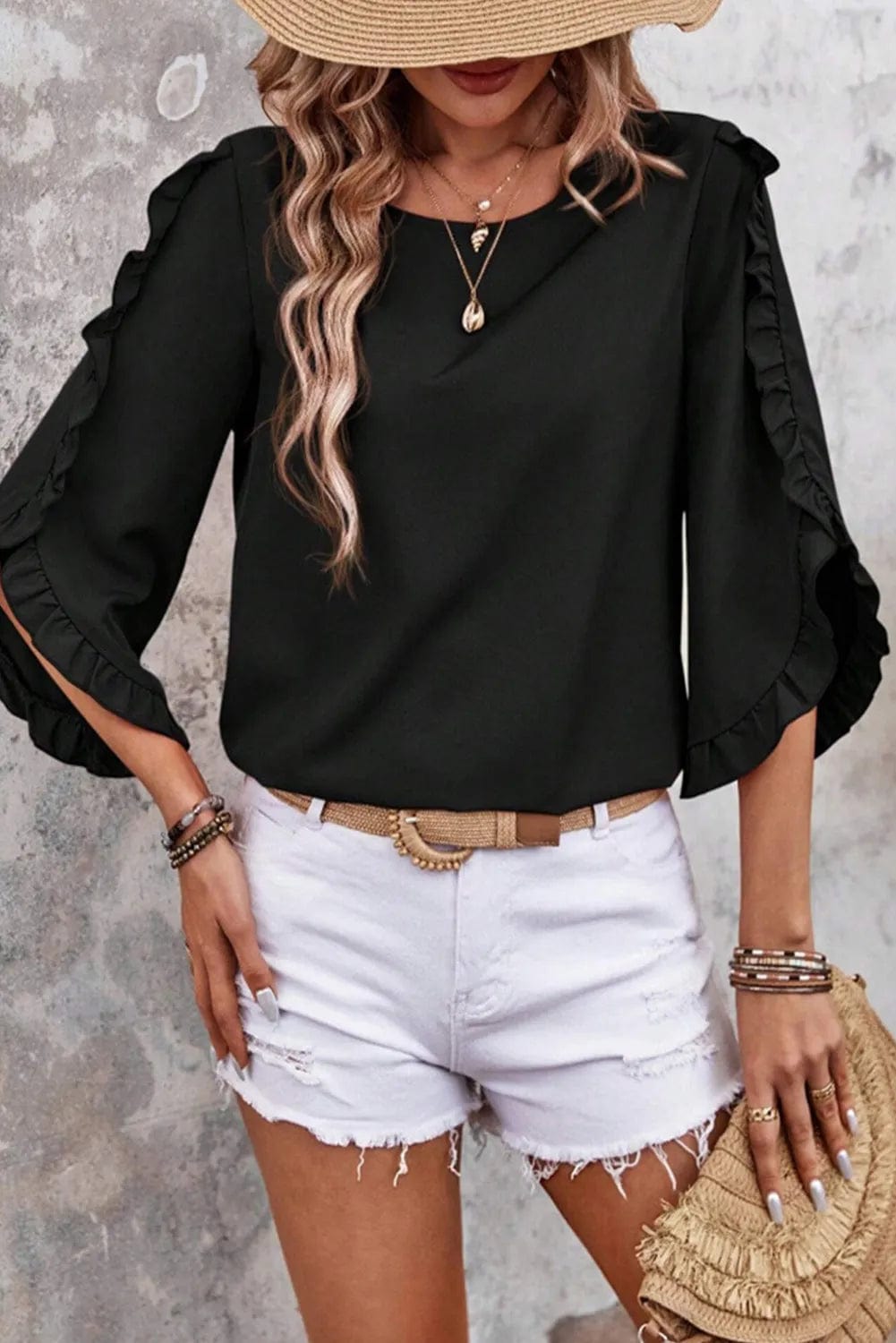 Blouses Ruffle Grace Luxe Blouse